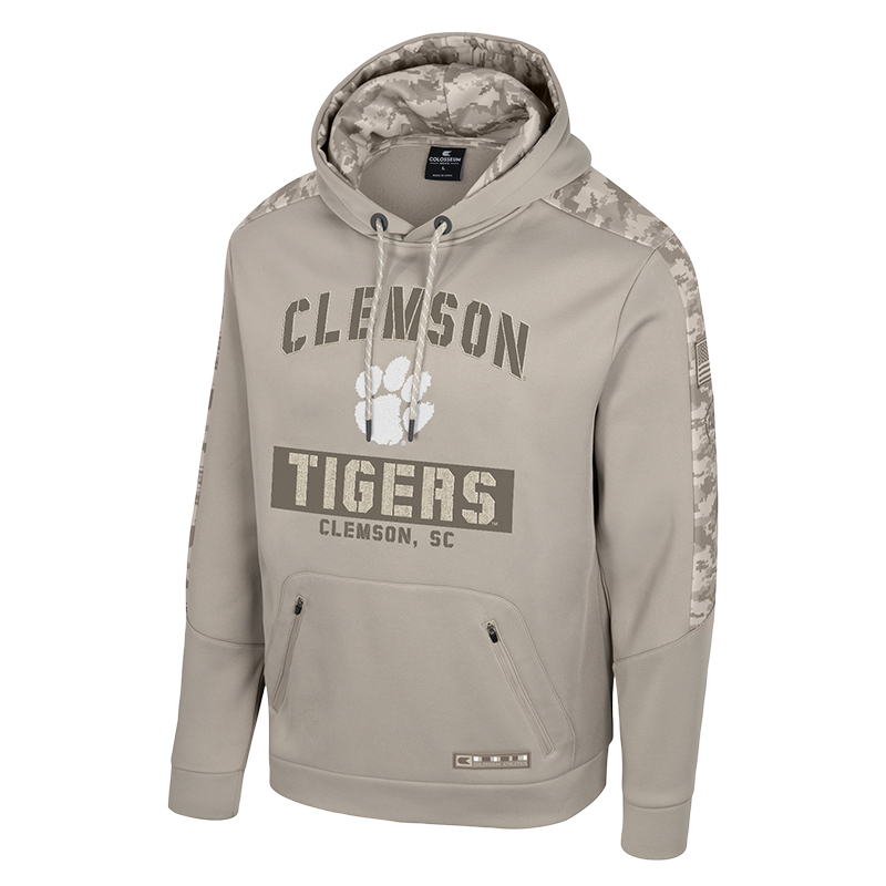 Clemson Colosseum OHT Battalion Pullover Hoodie - TAN