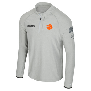 Clemson Colosseum OHT Platoon Quarter Zip - LT GREY
