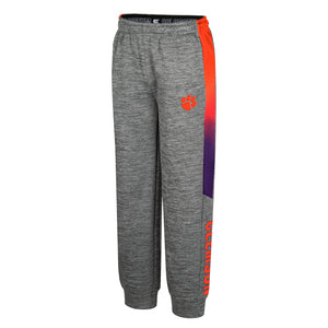 Clemson Colosseum Youth Gang Poly Fleece Pants - LT GREY