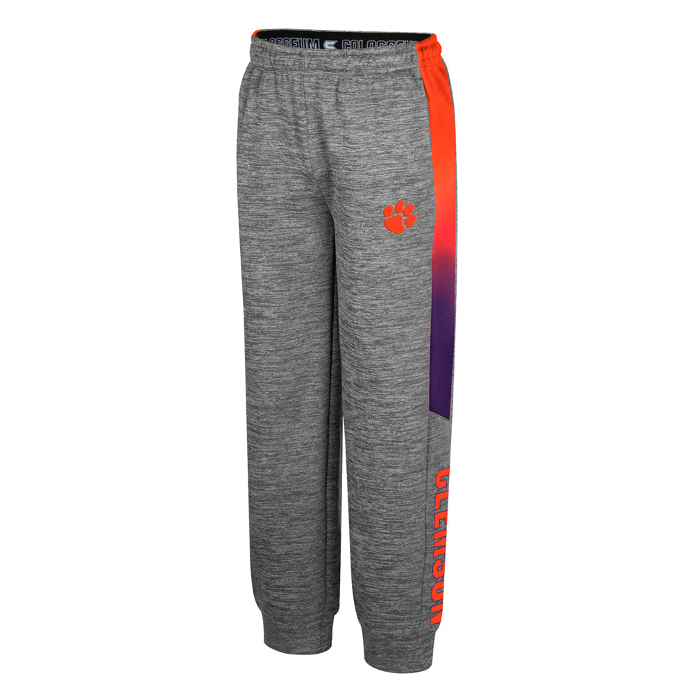 Clemson Colosseum Youth Gang Poly Fleece Pants - LT GREY