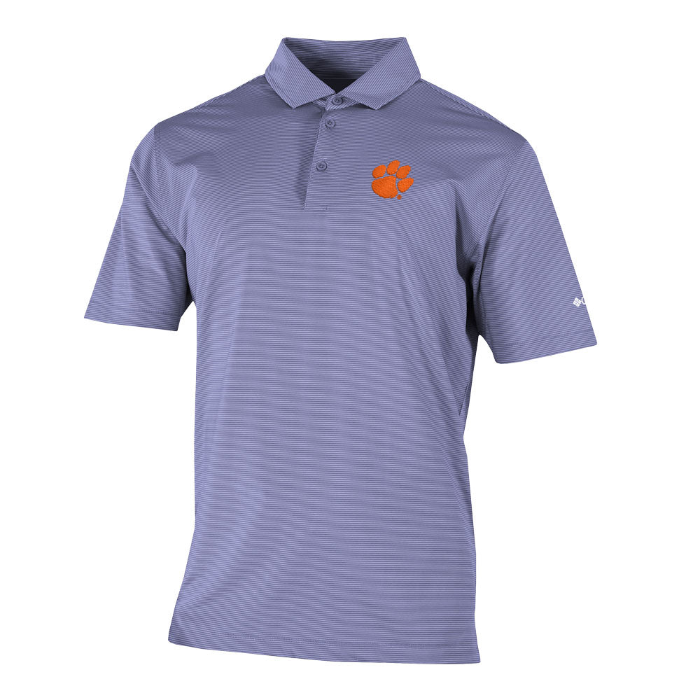 Clemson Columbia Double Hit Polo - LT PURPLE