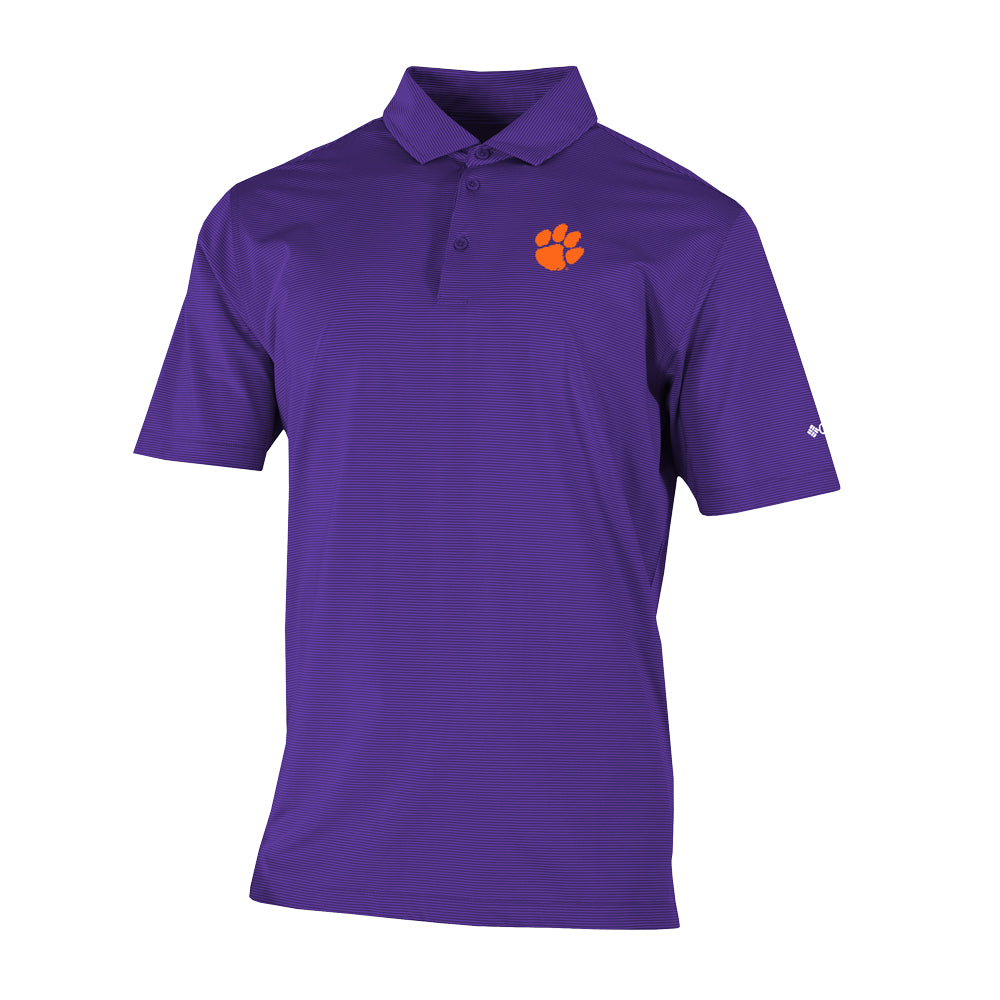 Clemson Columbia Double Hit Polo - PURPLE