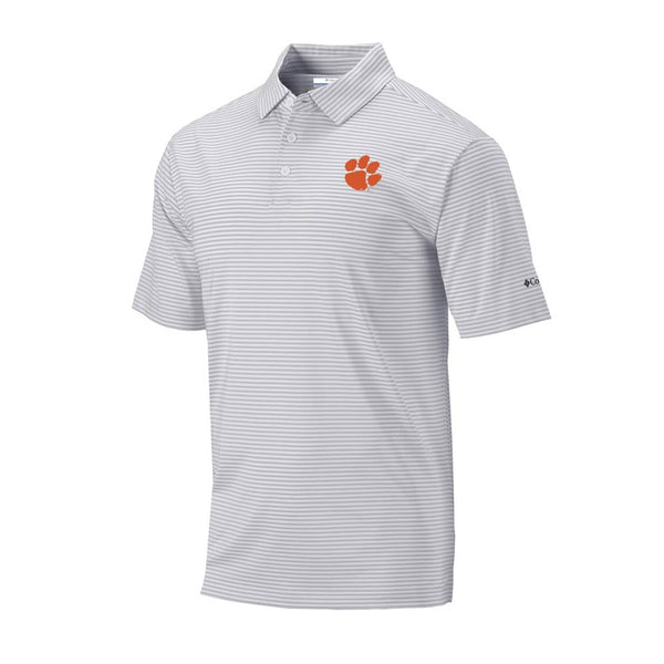 Clemson Columbia Omni-Wick Club Invite Polo - LT GREY