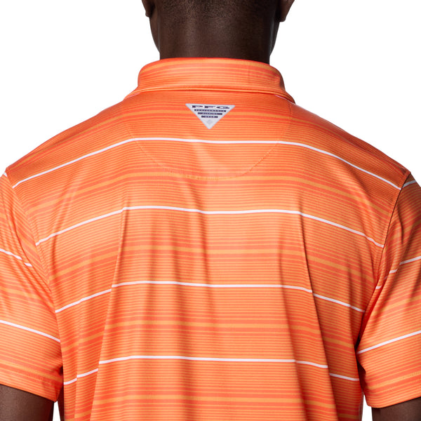 Clemson Columbia Super Terminal Stripe Polo - ORANGE