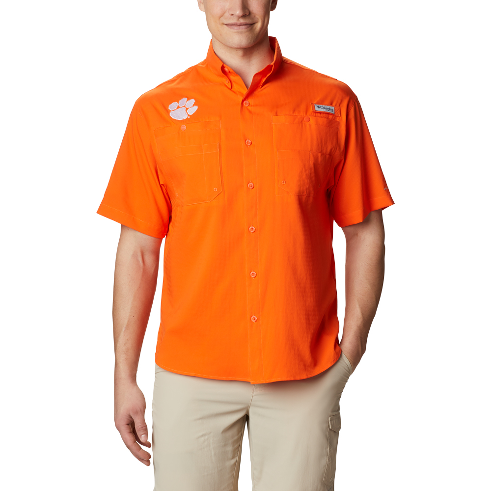 Clemson Columbia Tamiami Short Sleeve Shirt - ORANGE