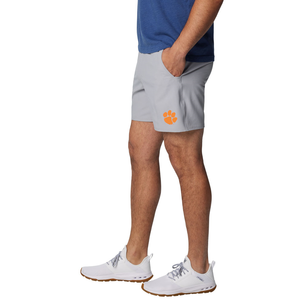 Clemson Columbia Terminal Roamer Stretch Shorts - LT GREY
