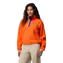 Clemson Columbia Women's Helvetia Cropped Half-Snap Fleece Pullover