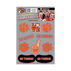 Clemson Combo Tattoo Sheet