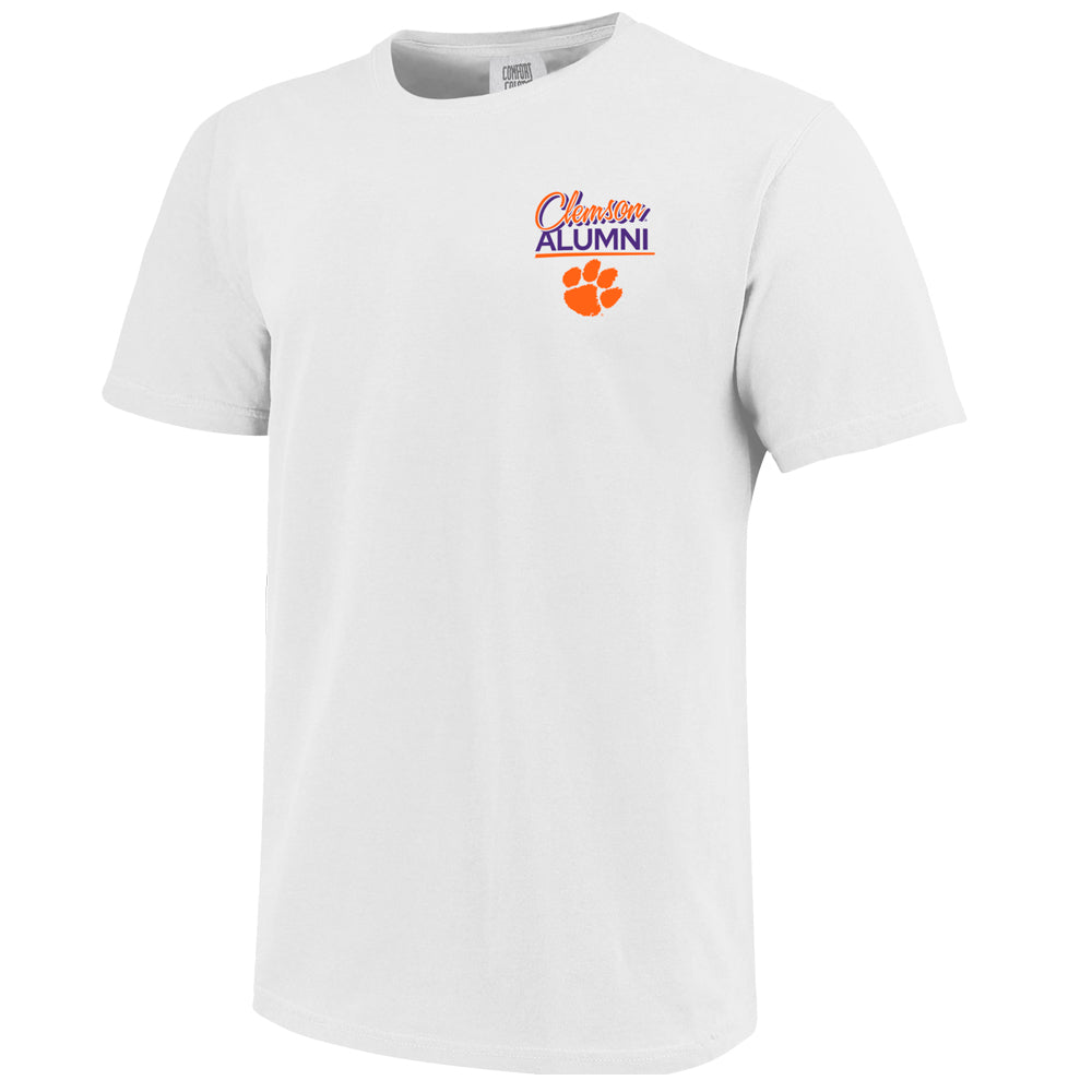 Clemson Comfort Colors Alumni Poster Tee - WHITE