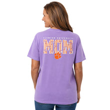 Clemson Comfort Colors Bow Pattern Mom Tee