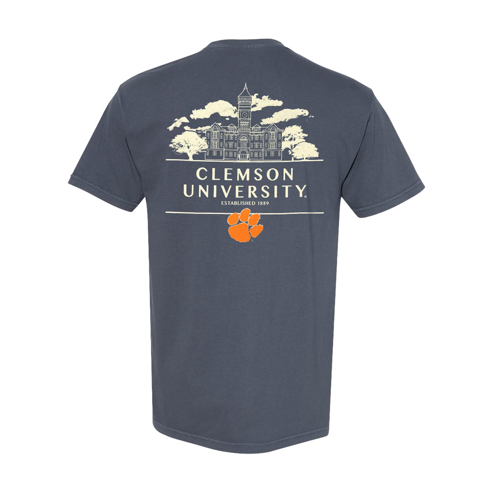 Clemson Comfort Colors Campus Drawing Tee