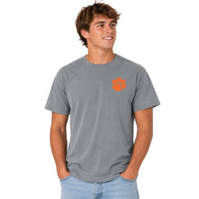 Clemson Comfort Colors Campus Two-Tone Badge Tee - DK GREY