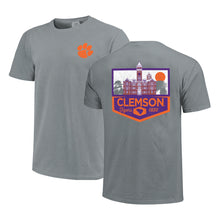 Clemson Comfort Colors Campus Two-Tone Badge Tee - DK GREY