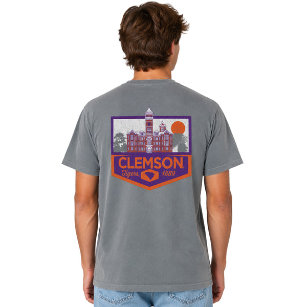 Clemson Comfort Colors Campus Two-Tone Badge Tee