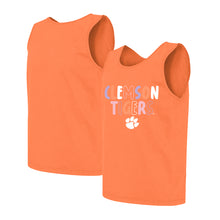 Clemson Comfort Colors Colorful Letters Tank - LT ORANGE