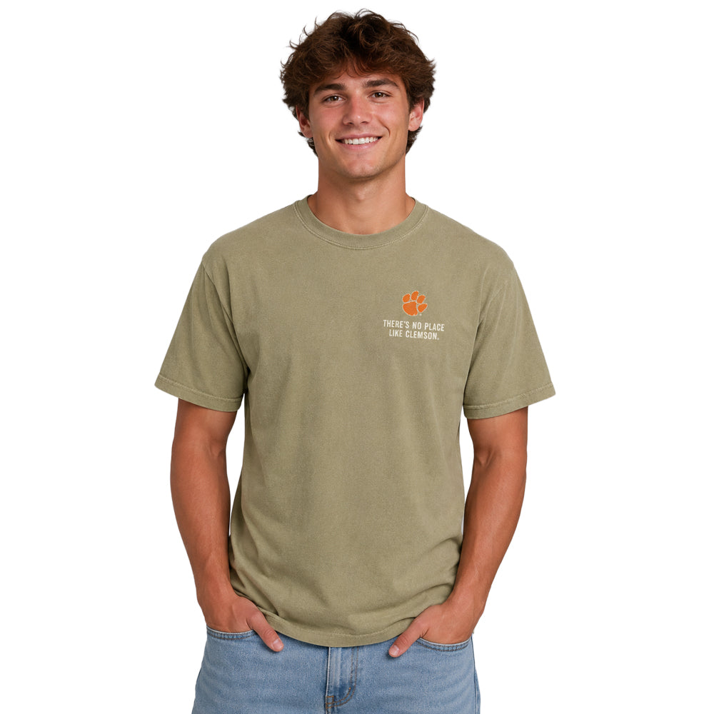 Clemson Comfort Colors Concert Poster Tee - KHAKI