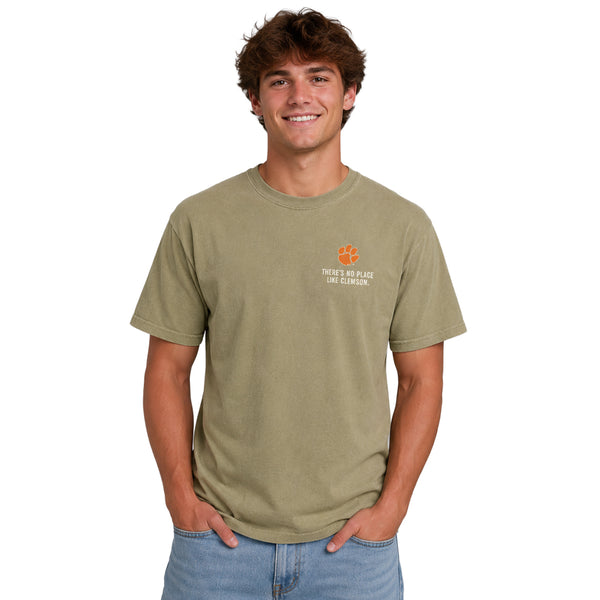Clemson Comfort Colors Concert Poster Tee - KHAKI