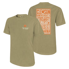 Clemson Comfort Colors Concert Poster Tee - KHAKI