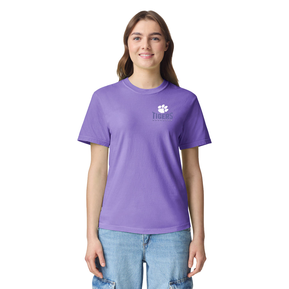 Clemson Comfort Colors Cowboy Fringe Tee - LT PURPLE