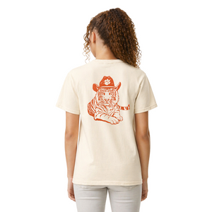 Clemson Comfort Colors Cowboy Tiger Tee - IVORY