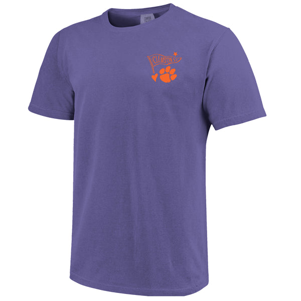Clemson Comfort Colors Cutesy Campus Tee - PURPLE