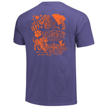 Clemson Comfort Colors Cutesy Campus Tee - PURPLE