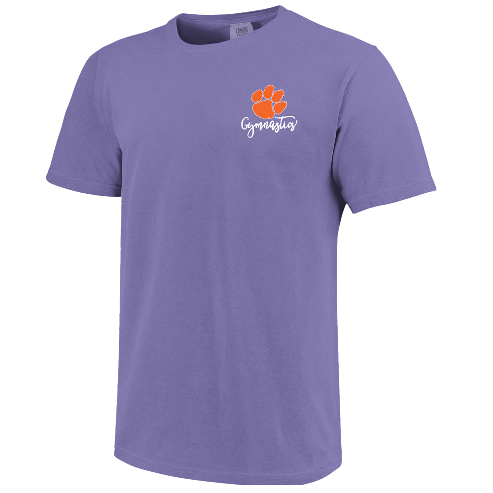 Clemson Comfort Colors Gymnastics Star Tee - LT PURPLE