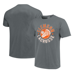 Clemson Comfort Colors Lacrosse Circle Tee  - DK GREY