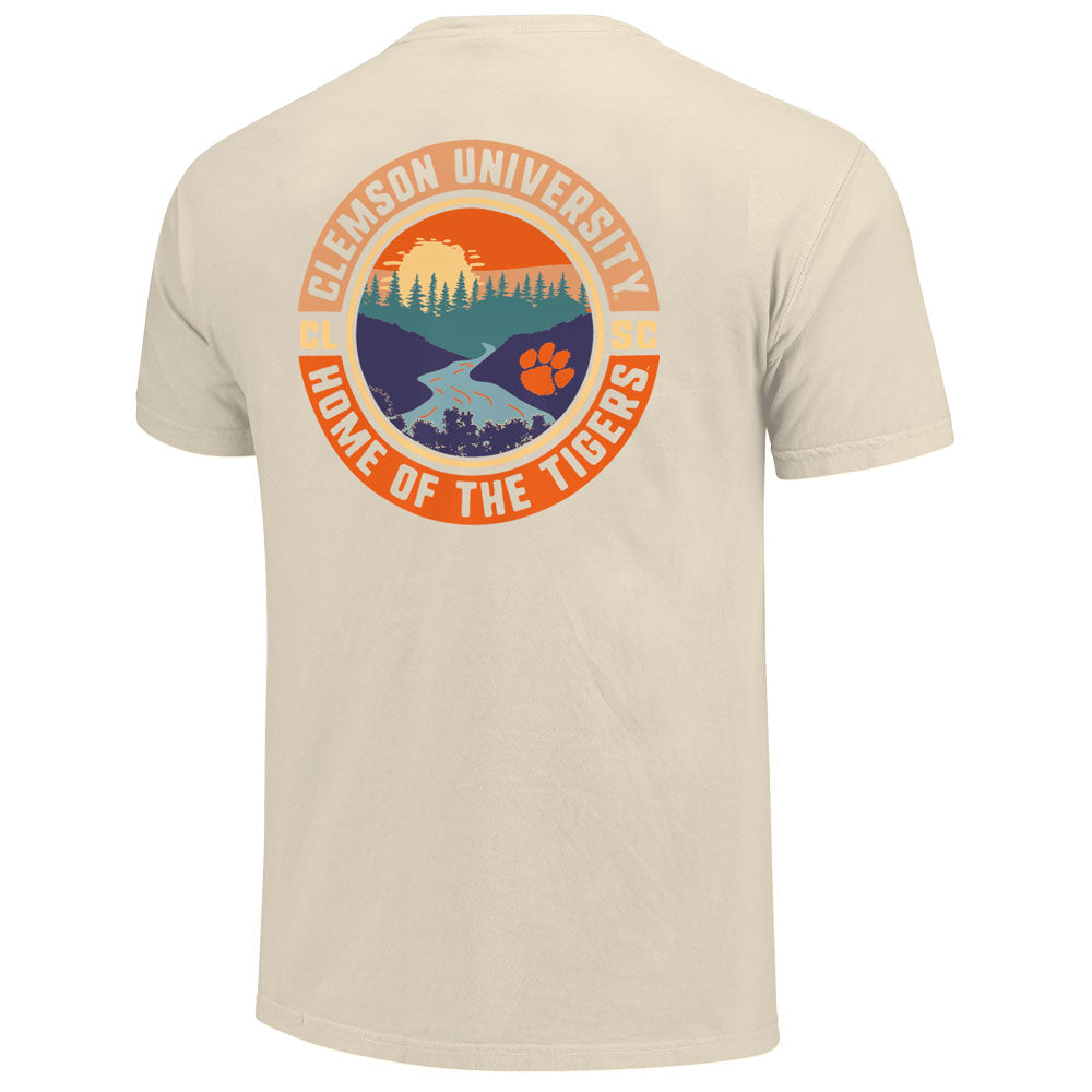 Clemson Comfort Colors Landscape Badge River Tee