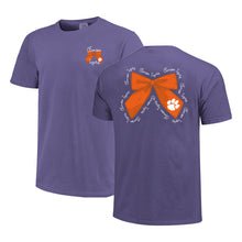 Clemson Comfort Colors Large Bow Tee