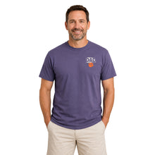 Clemson Comfort Colors Lined Dad Tee - PURPLE