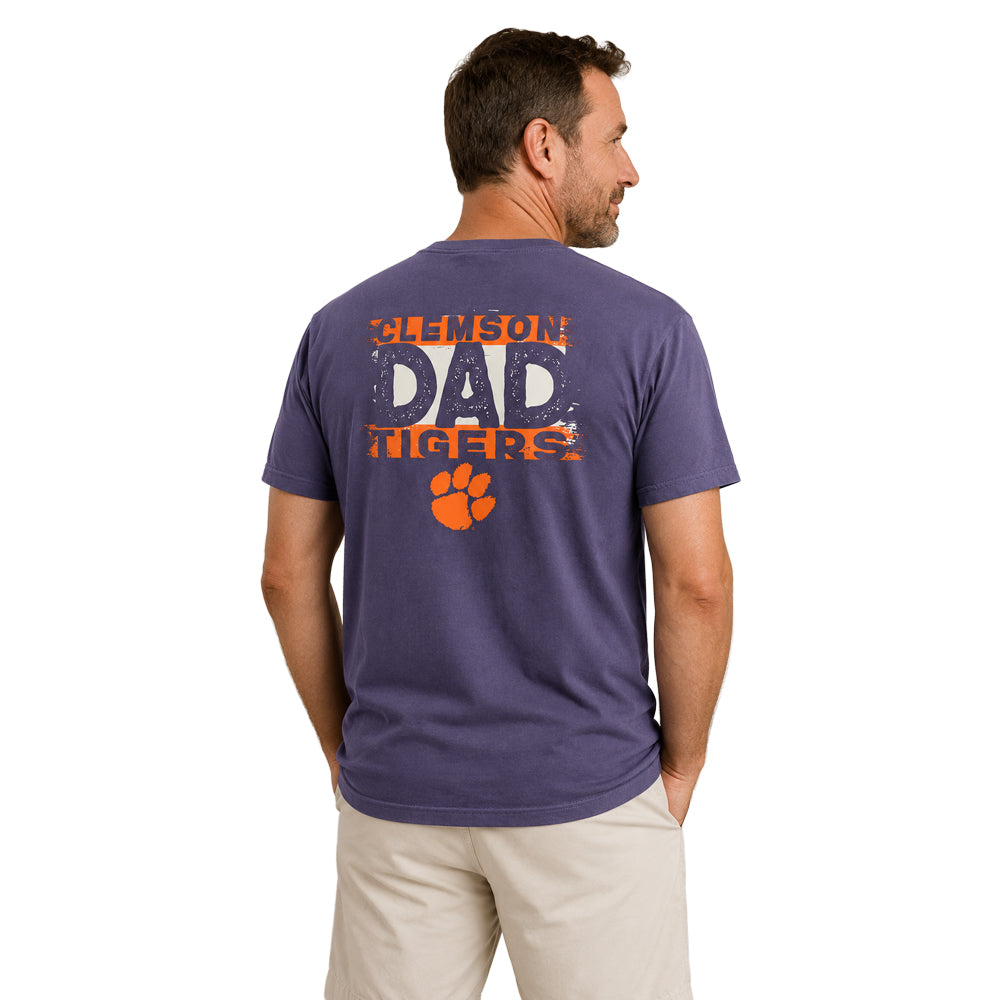 Clemson Comfort Colors Lined Dad Tee