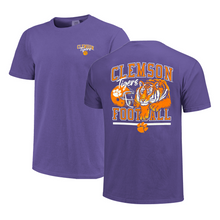 Clemson Comfort Colors Mascot Helmet Tee - PURPLE