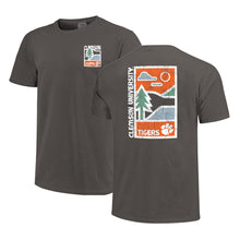 Clemson Comfort Colors Minimal Mountain Tee - DK GREY