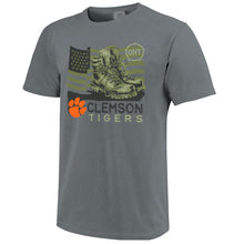 Clemson Comfort Colors OHT Boot Flag Tee - DK GREY