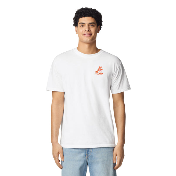 Clemson Comfort Colors Old Main Tiger Tee - WHITE