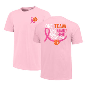 Clemson Comfort Colors One Team Stack BCA Tee - PINK