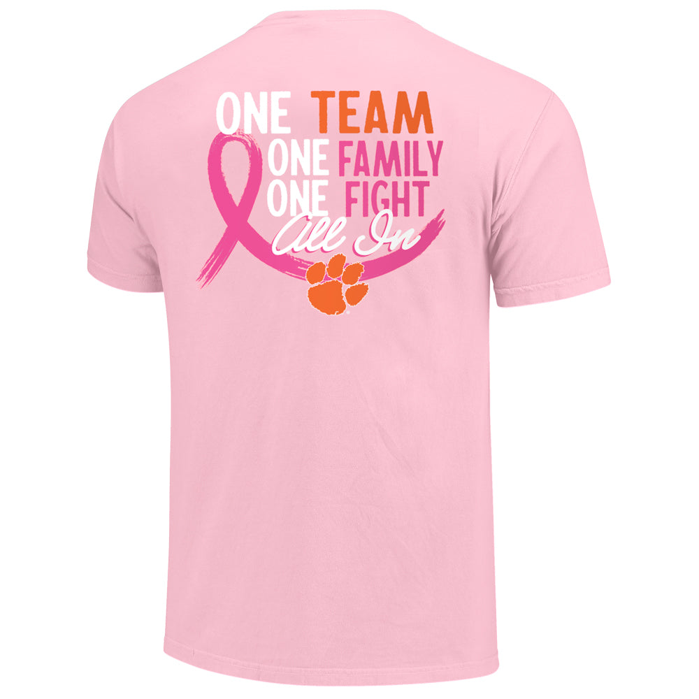 Clemson Comfort Colors One Team Stack BCA Tee - PINK