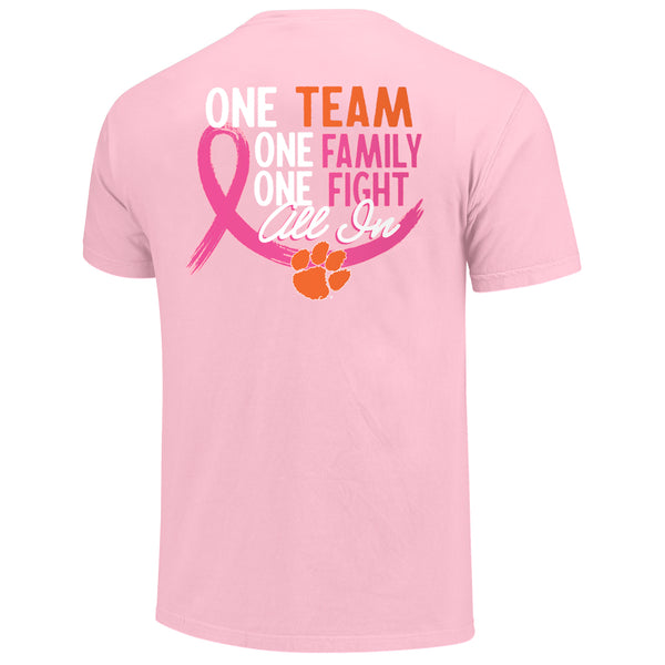 Clemson Comfort Colors One Team Stack BCA Tee - PINK