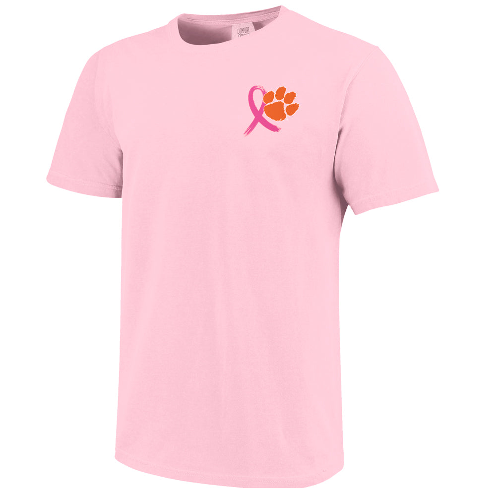 Clemson Comfort Colors One Team Stack BCA Tee - PINK