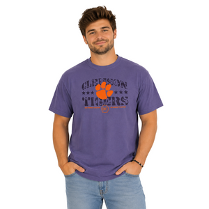 Clemson Comfort Colors Simple Stamped OHT Tee - PURPLE
