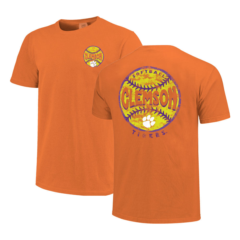 Clemson Comfort Colors Softball Americana Tee