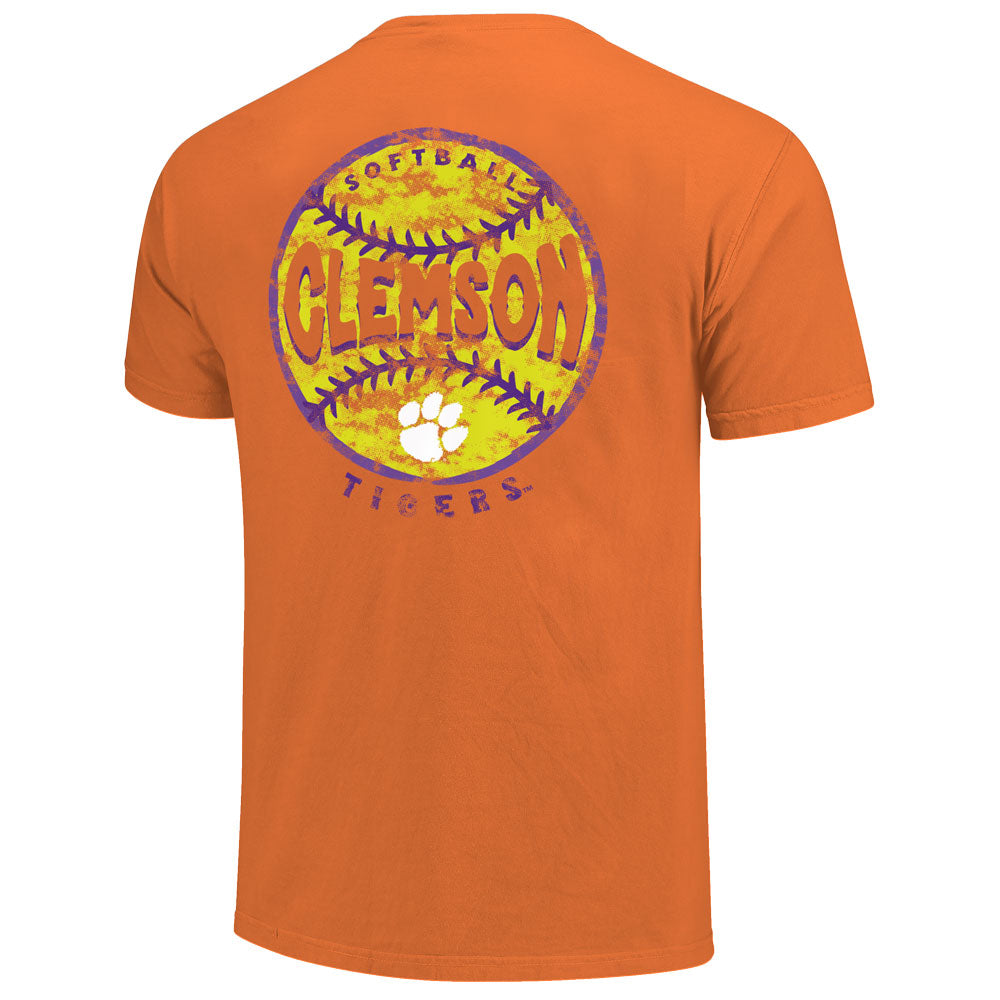 Clemson Comfort Colors Softball Americana Tee
