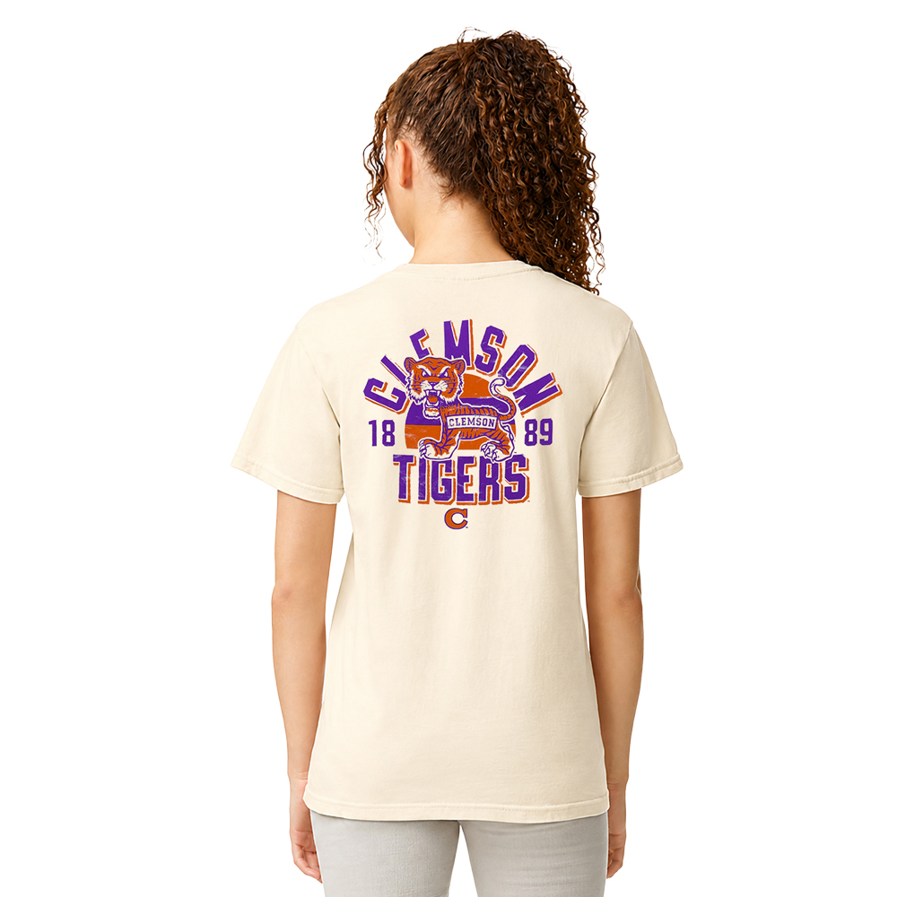 Clemson Comfort Colors Standing Vault Tiger Tee - IVORY