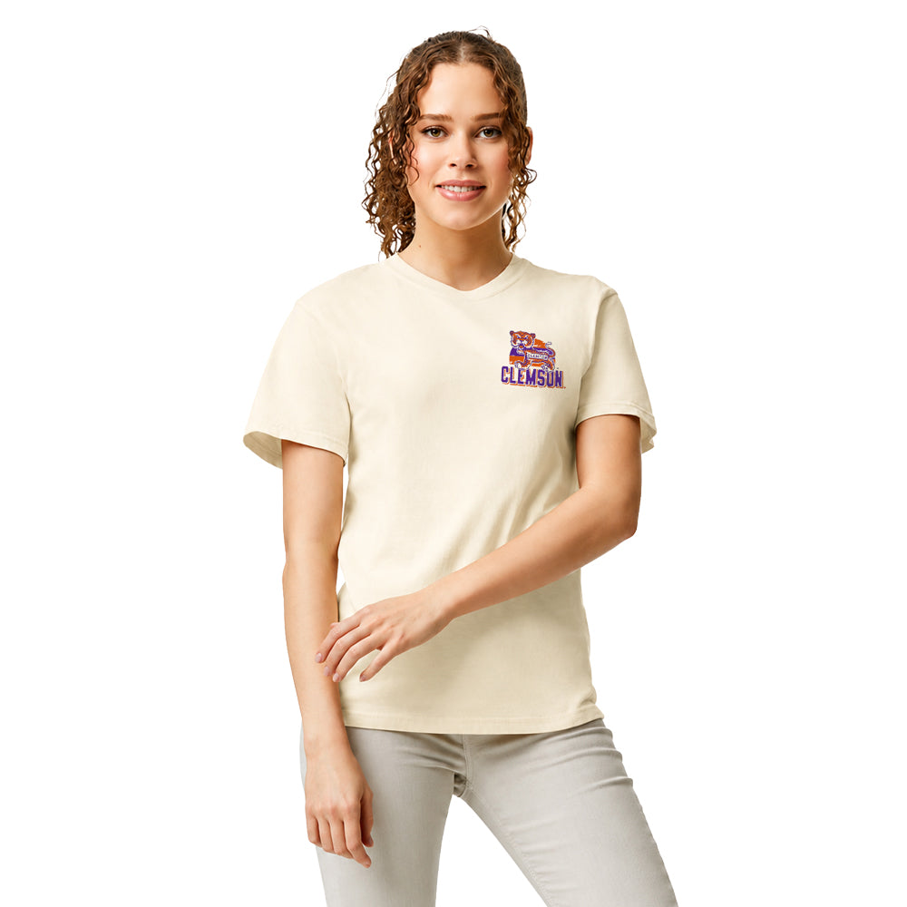 Clemson Comfort Colors Standing Vault Tiger Tee - IVORY
