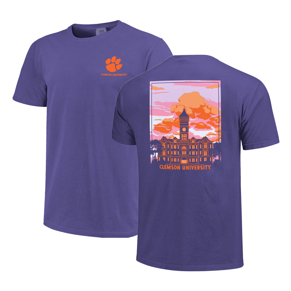 Clemson Comfort Colors Sun Kissed Sky Tee - PURPLE