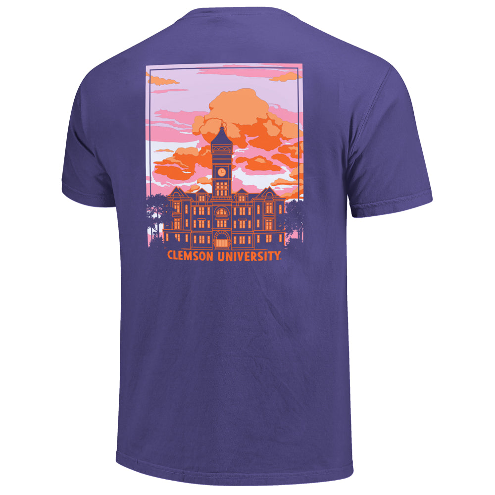 Clemson Comfort Colors Sun Kissed Sky Tee - PURPLE