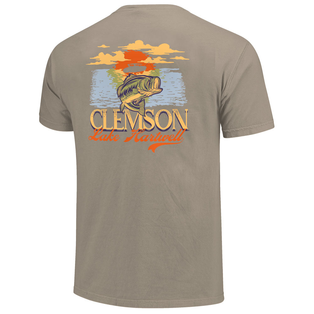 Clemson Comfort Colors Sunset Fishing Tee 