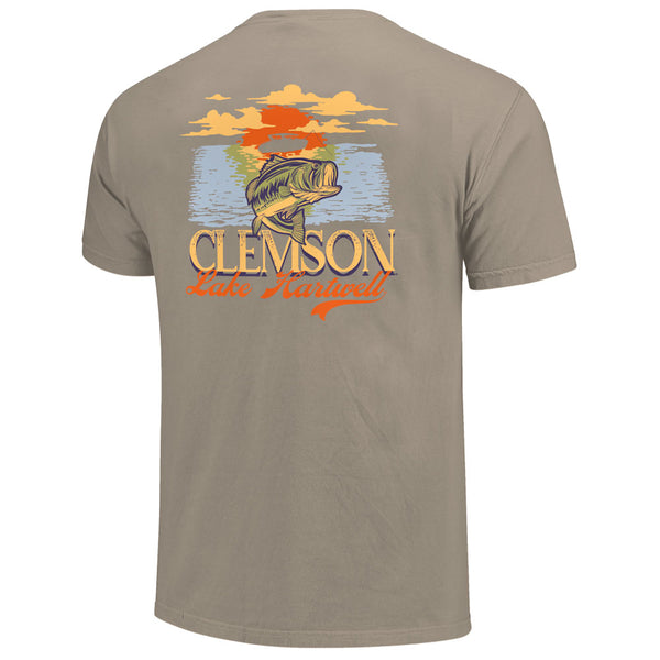 Clemson Comfort Colors Sunset Fishing Tee 
