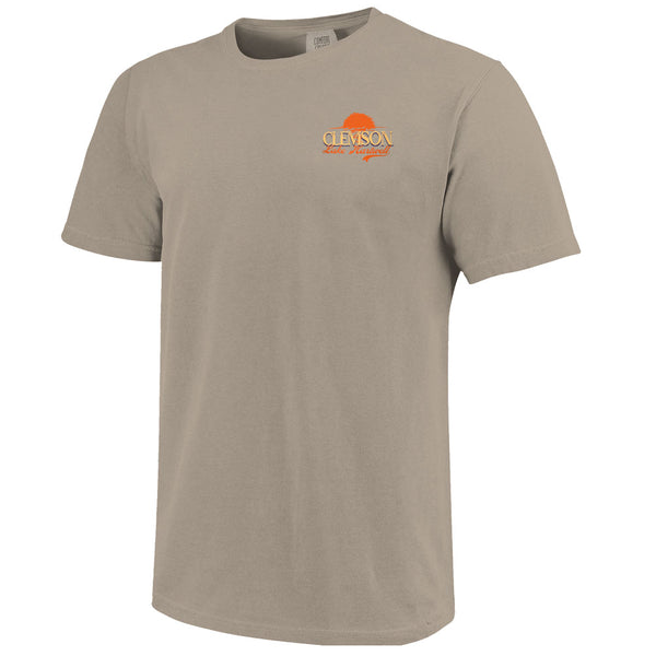 Clemson Comfort Colors Sunset Fishing Tee 